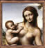 Madonna al óleo por Leonardo.