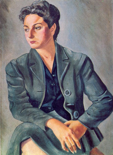 Retrato estilo expresionista por Amighetti.