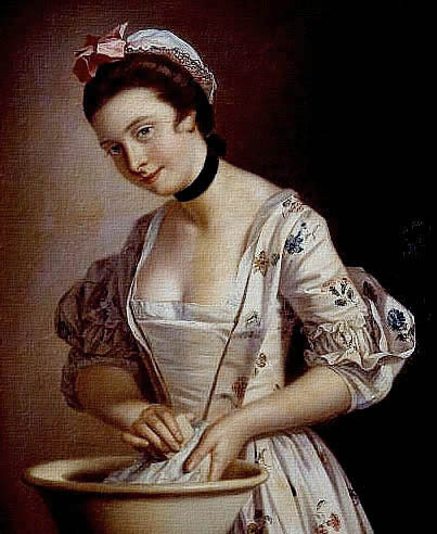 Retrato de mujer del 1700 por el inglés Morland.