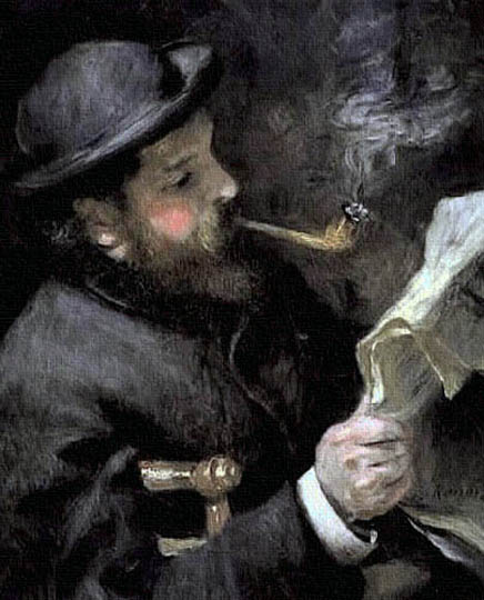 Rostro de Monet pintado por Renoir.