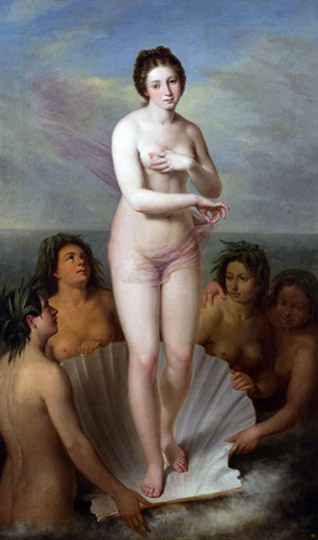 Cuadro con personajes mitológicos por el pintor español romántico Esquivel.