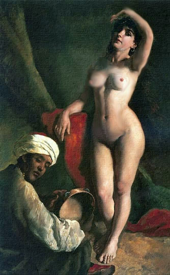 Desnudo orientalista por el húngaro Tornai.