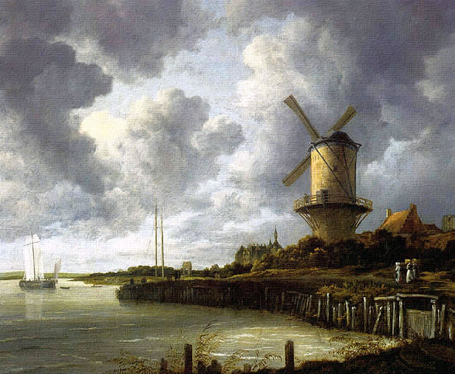 Panorama costero por Van Ruisdael.