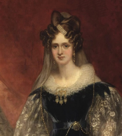 Dama noble retratada por el realista inglés Beechey.