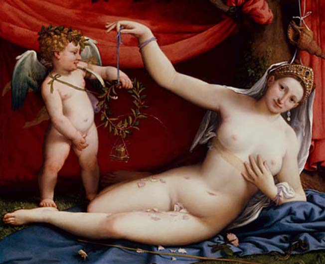 Alegoría veneciana renacentista por Lotto.