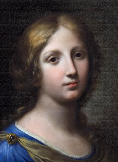 Retrato al óleo por el artista florentino barroco Marinari.