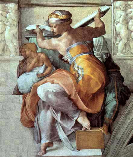 Pintura al fresco por el florentino Michelangelo.