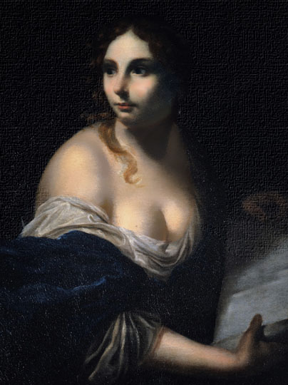 Tela al óleo, pintura sensual por el florentino Pignoni.