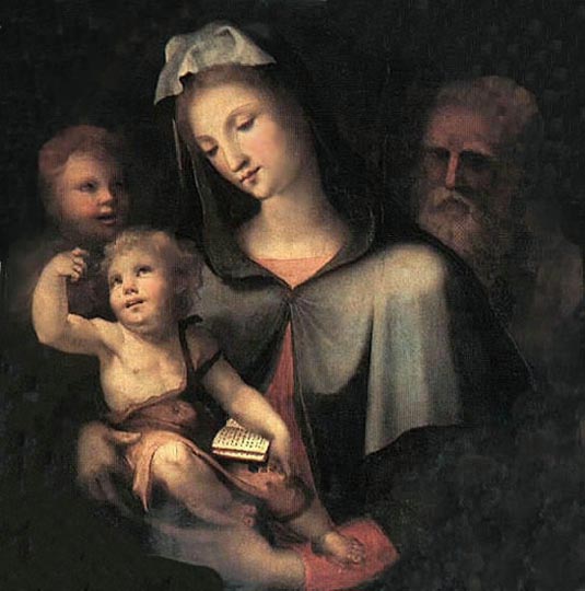 Madonna y niño, manierismo por Beccafumi.