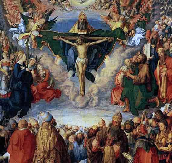 La Crucifixión, pintura renacentista religiosa alemana por Durero.