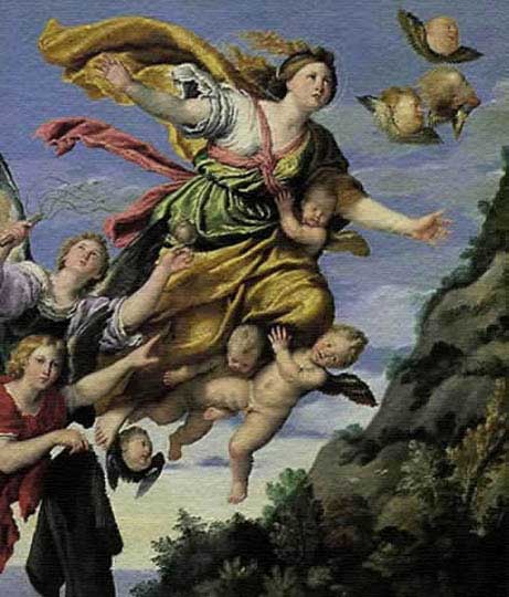 Alegoría religiosa boloñesa pintada por El Domenichino.
