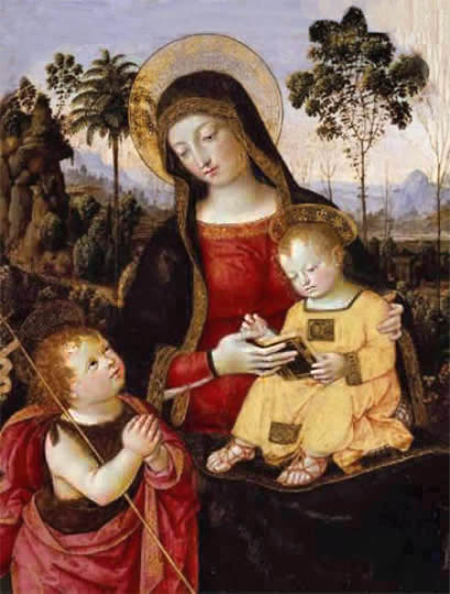 Pintura renacentista religiosa por El Pinturicchio.