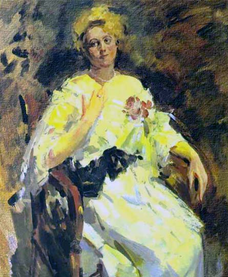 Retrato en estilo impresionista por el ruso Korovin.