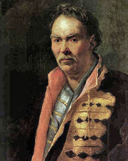 Retrato de personaje ruso del 1700 por Nikitin.