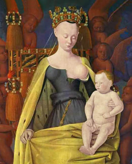 Madonna del Renacimiento pintada por el francés Fouquet.