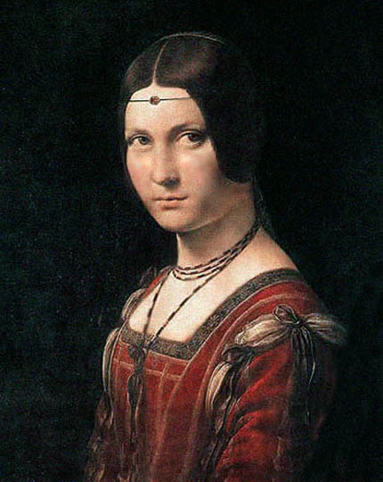 Dama del 1400 retratada por el maestro Leonardo.