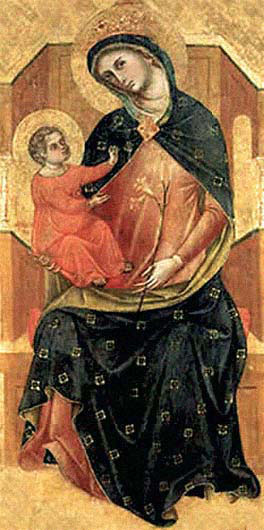 Madonna del 1400, estilo gótico por Veneziano.