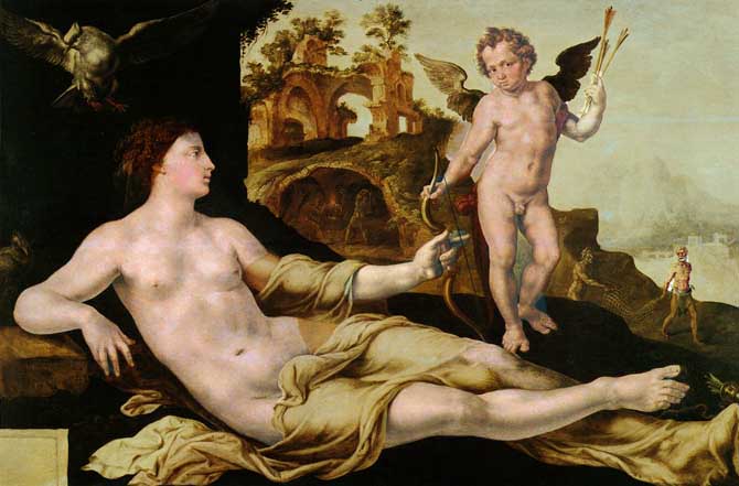 Venus al estilo Flamenco manierista por Van Heemskerck.