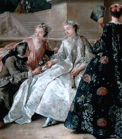 Declaración de amor, pintura Rococó por el francés Fragonard.