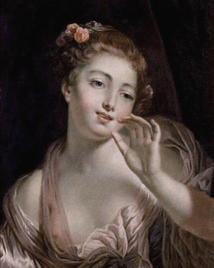 Retrato realista Rococó por el francés Greuze.