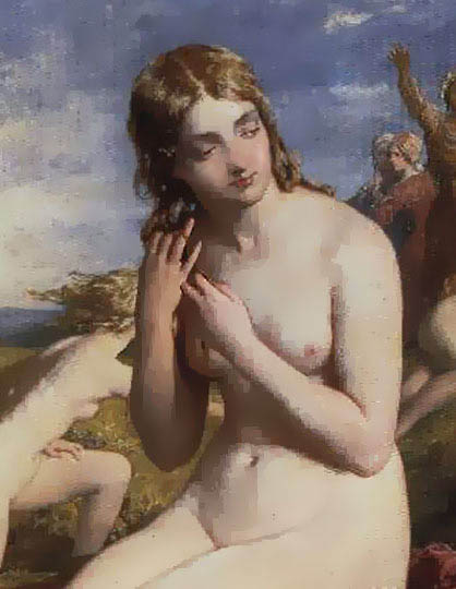 Desnudo inglés, estilo romántico victoriano por Mulready.