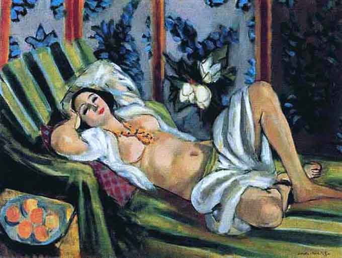 Dama desnuda, pintura fovista por el francés Matisse.