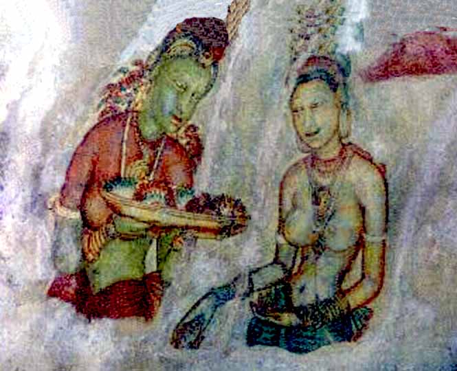 Pintura indú sobre roca del siglo V.