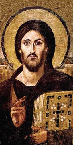 Pintura de Cristo, Sinai, siglo VI.
