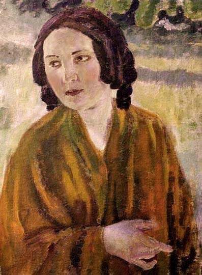 Retrato impresionista en témpera por Borisov-Musatov.